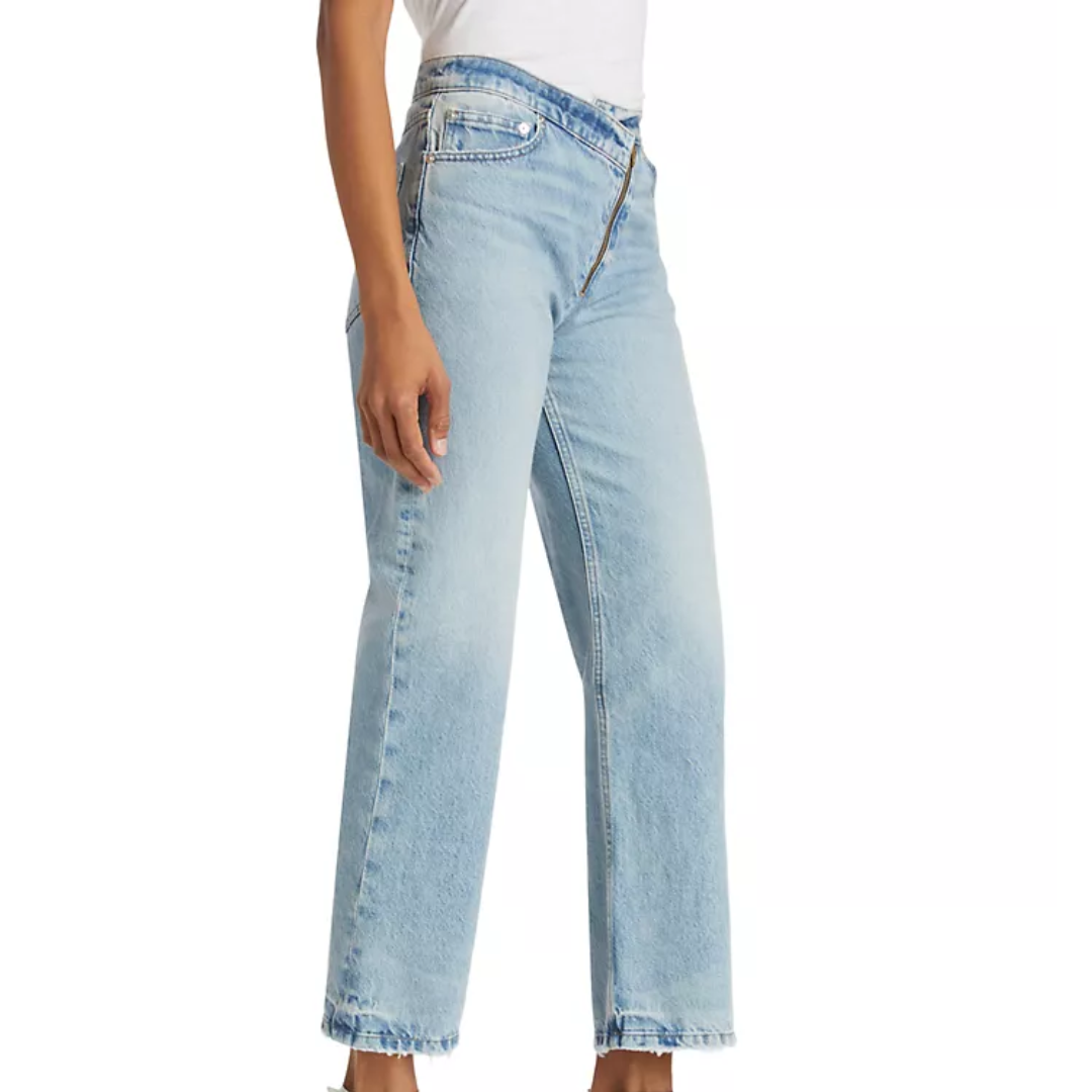 Le Jane Crop Angled Zipper in Rhode