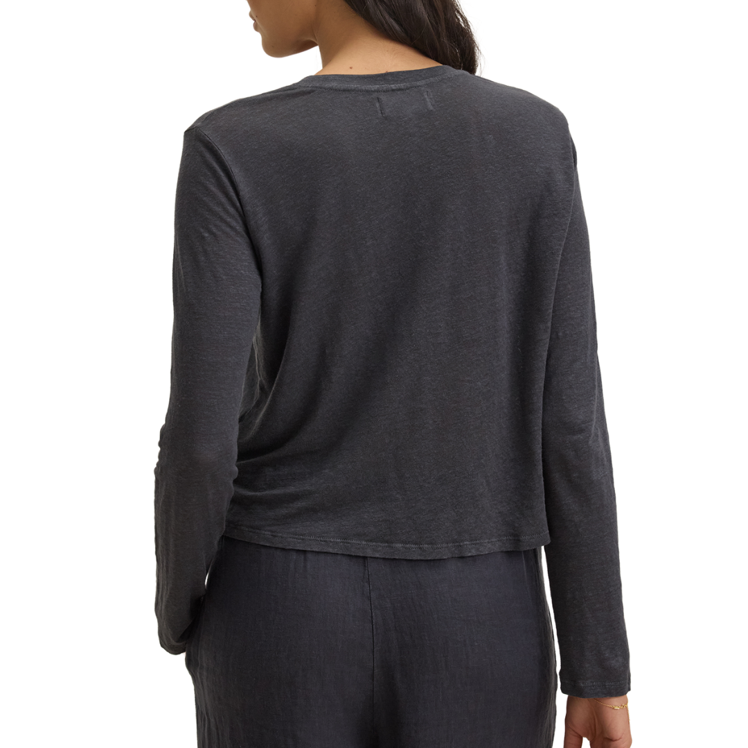 Kara Crew Neck Tee in Shadow