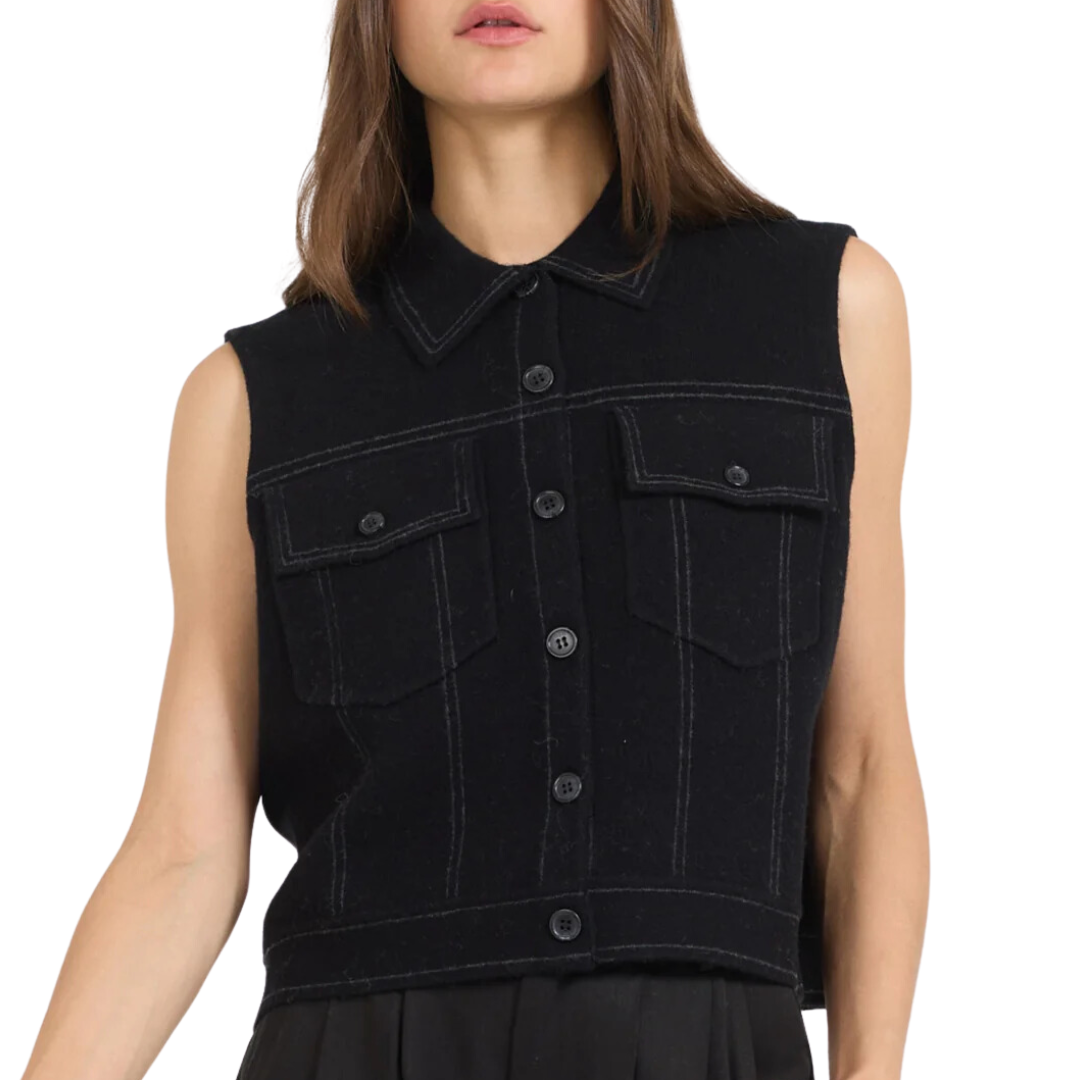 Preston Vest in Black