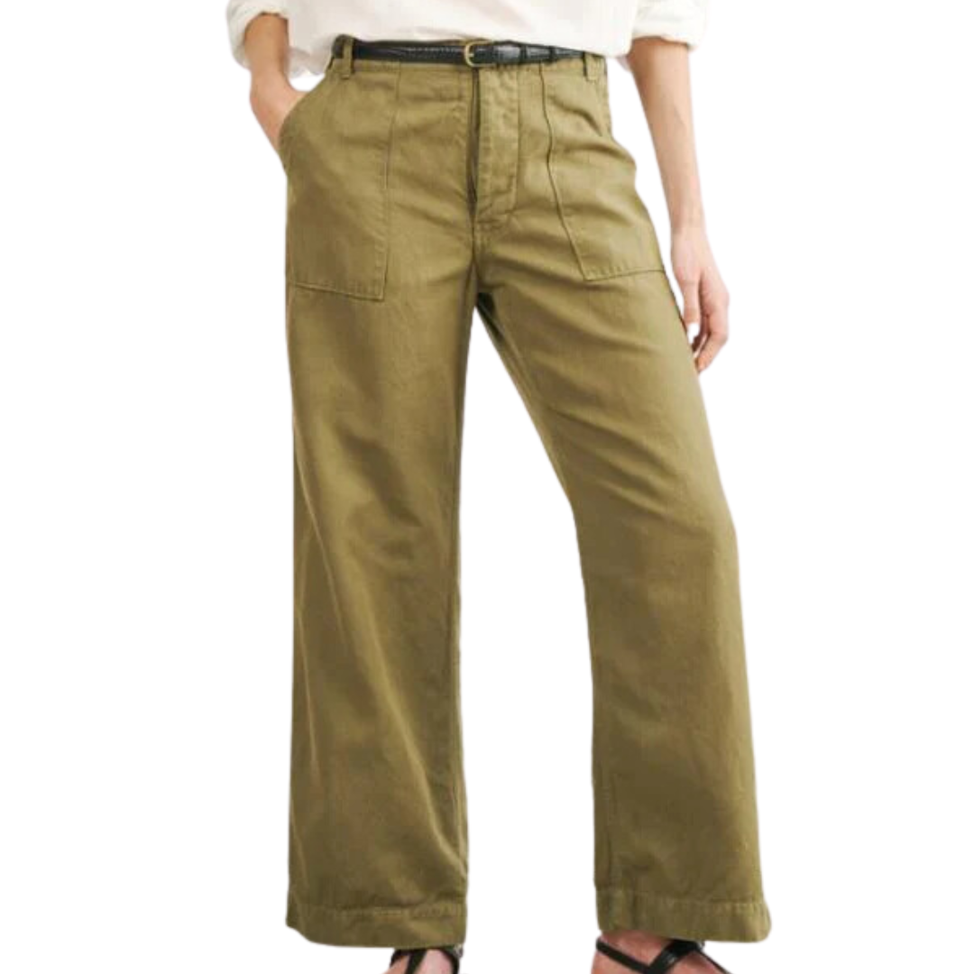 Nili Lotan Leon Boy Pants in Olive
