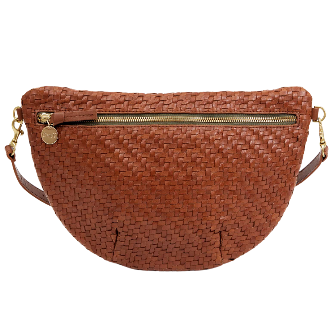 Grande Fanny in Hazelnut Woven Zig-Zag
