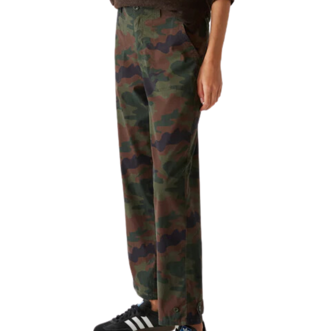 Maxine Twill Camo Convertible Pant in Olive Combo