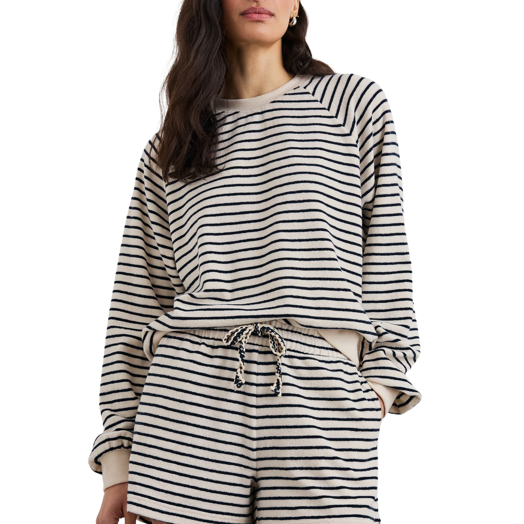 Theron Sweatshirt in Sailor Stripe Terry Towel