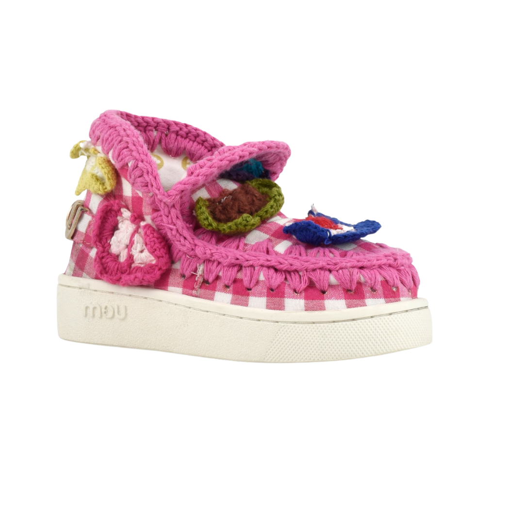 Kids' Summer Eskimo Butterfly Sneaker in Pink Checker
