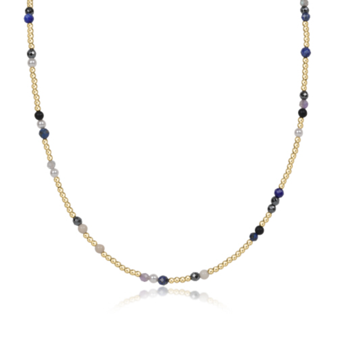 15" Choker Hope Unwritten Gemstone in Fall/Winter Hot Mess