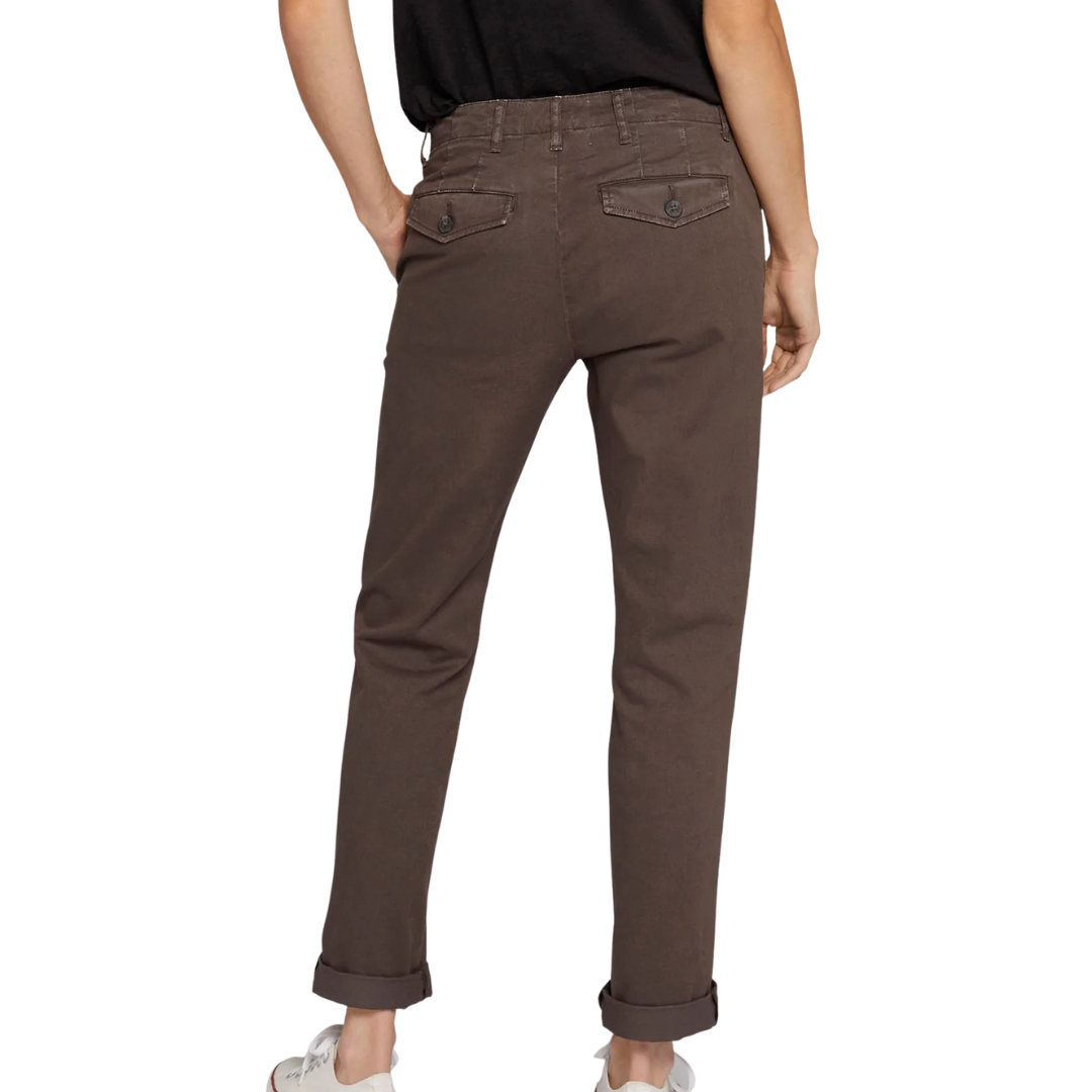 The Captain Trouser in Brown Gravel