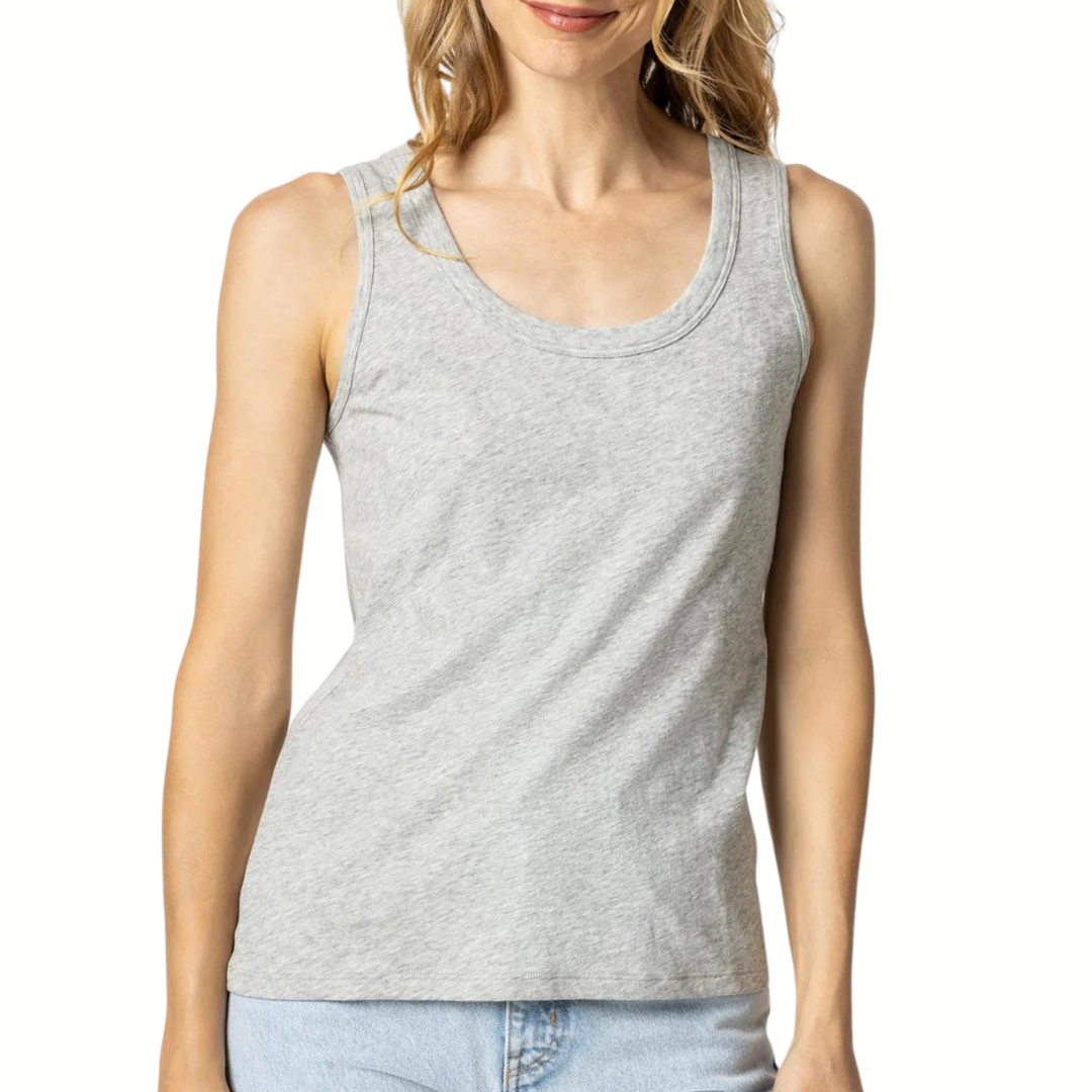Scoop Tank in Heather Grey