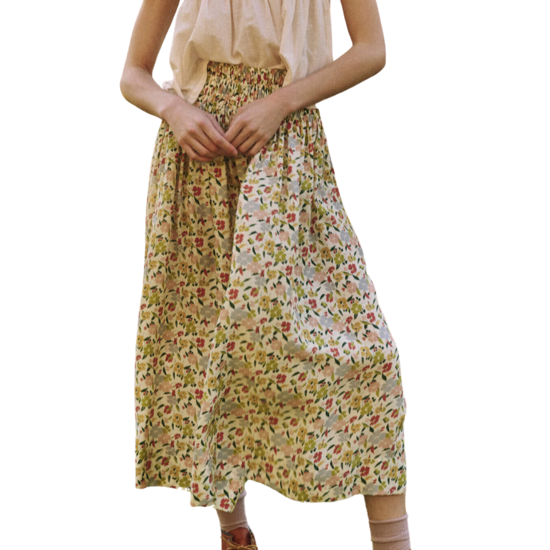 The Viola Skirt in Floating Petals Floral