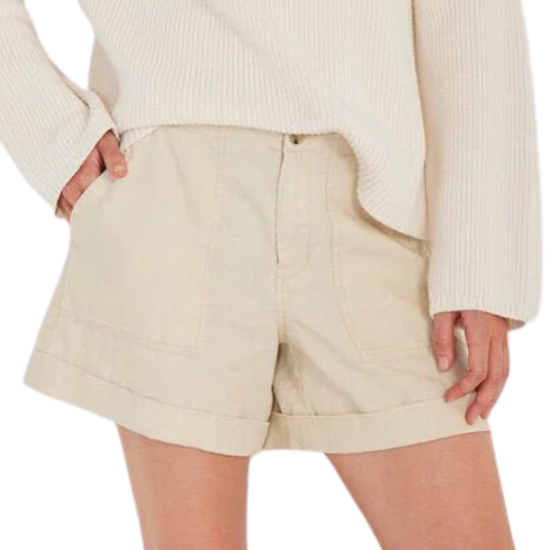 Palmer Linen Short in Ecru