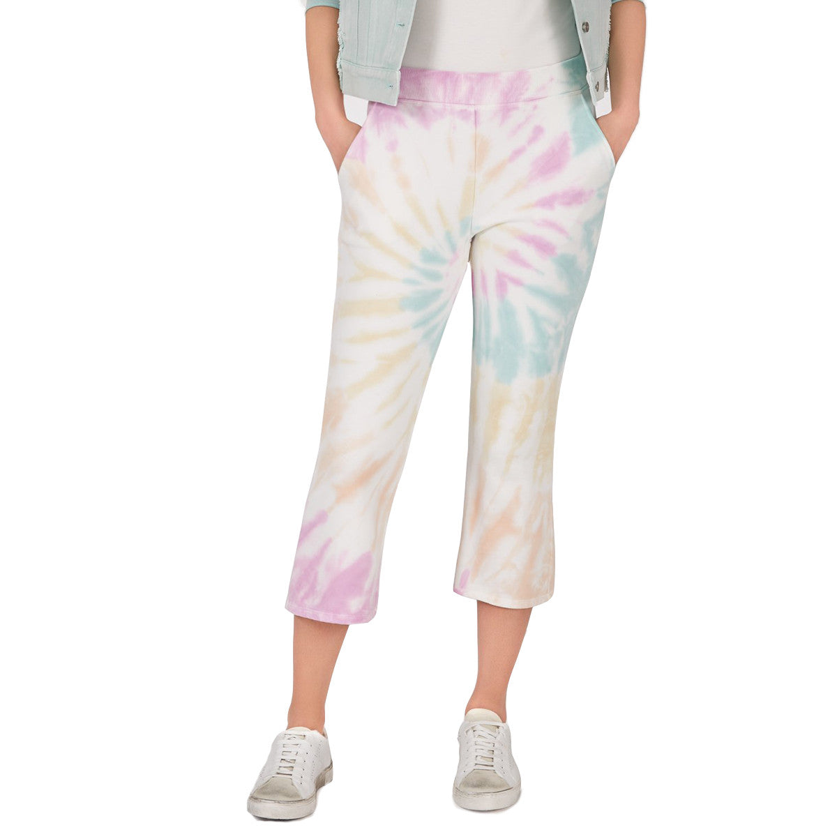 Cropped Flare Tie Dye Sweatpants