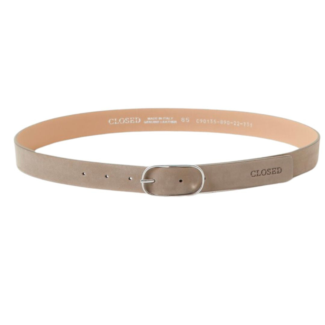 Nubuck Leather Belt in Grind