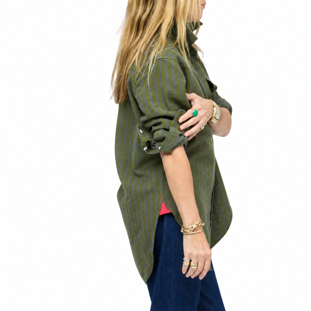 Jack Flannel Shirt in Country Mist-Army Green
