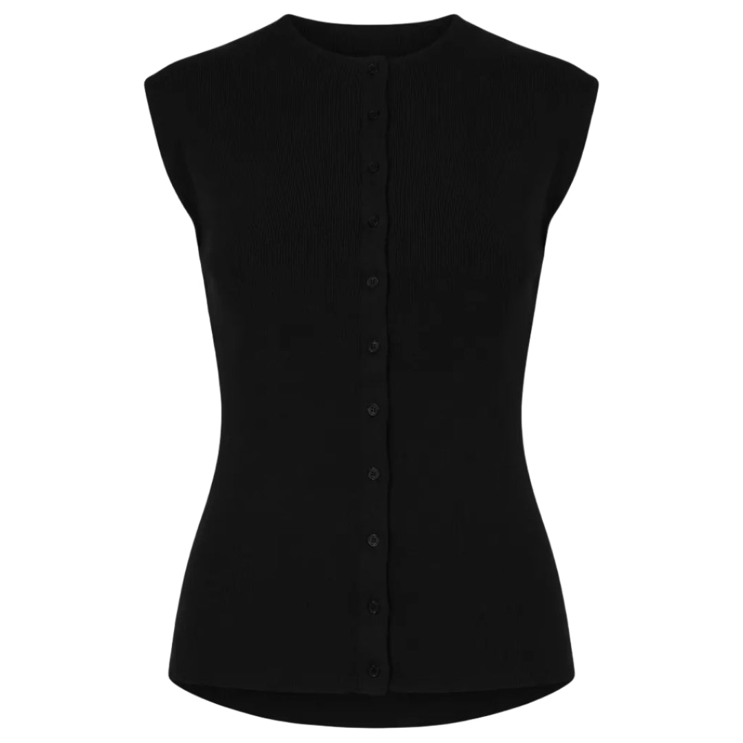 Solara Cotton Button Sweater Top