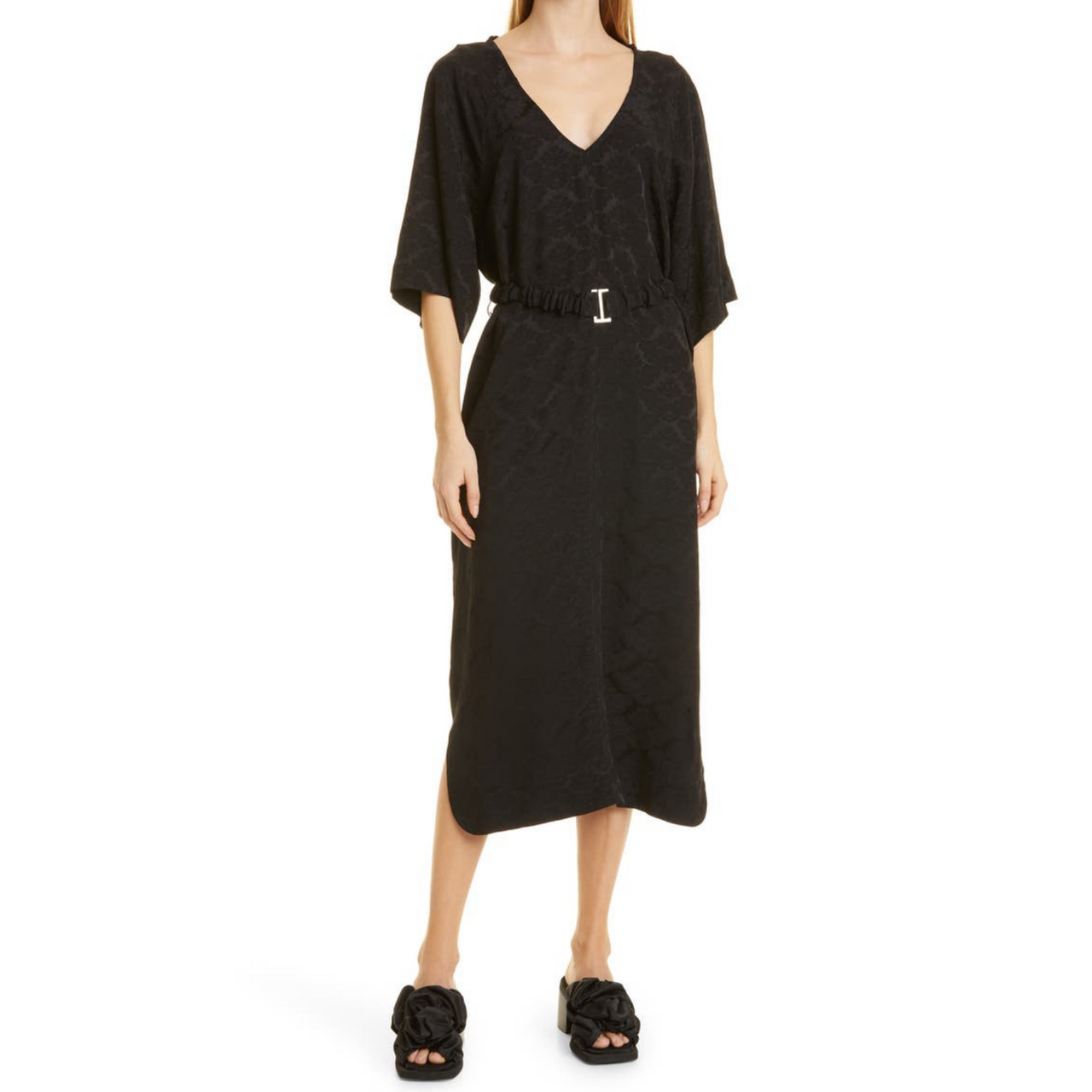 Jacquard Relaxed Midi Dress