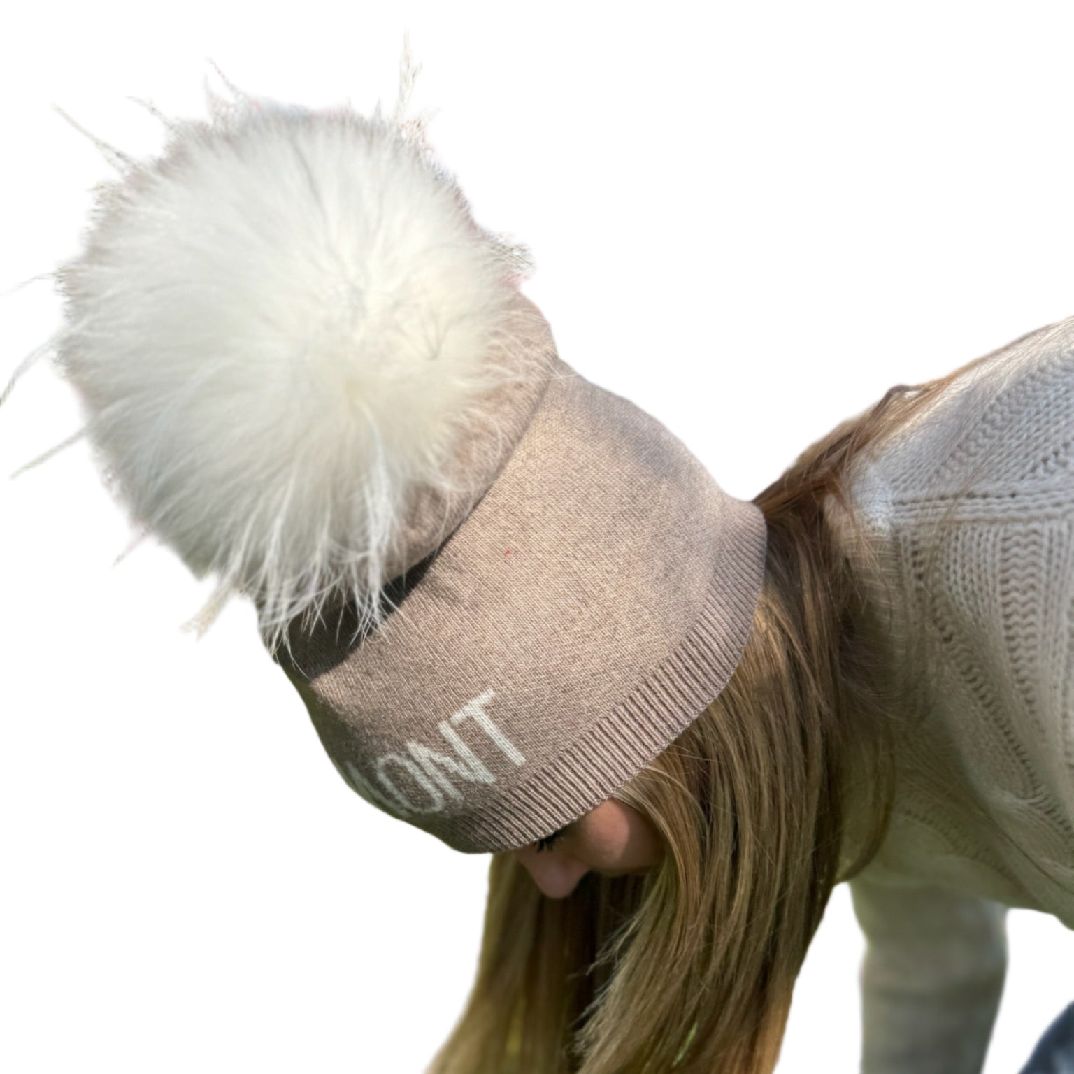 Vermont Pom Hat in Taupe