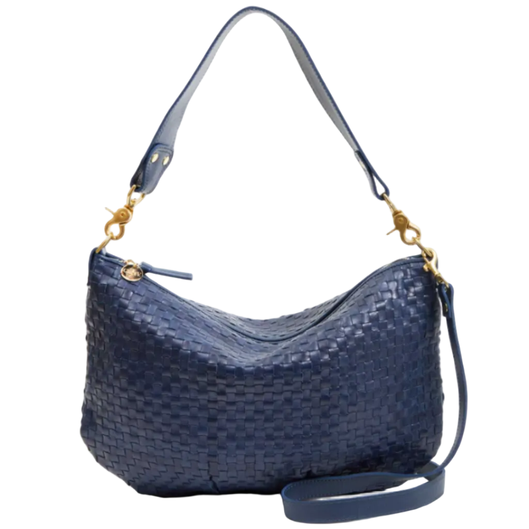 Moyen Messenger in Bleu Marine Woven Checker