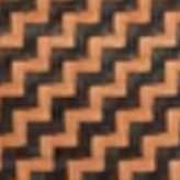 Grande Fanny in Black/Natural Woven Zig-Zag