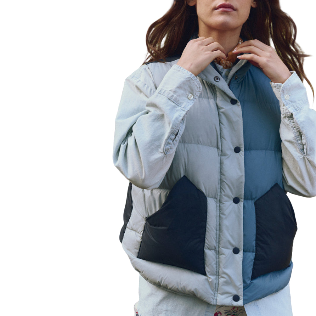 Polar Vest in Navy Colorblock