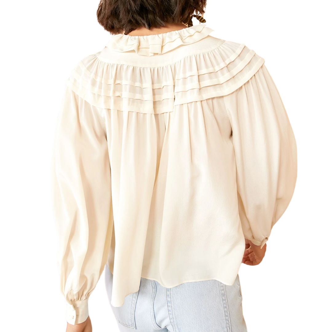 Aria Blouse in Bone