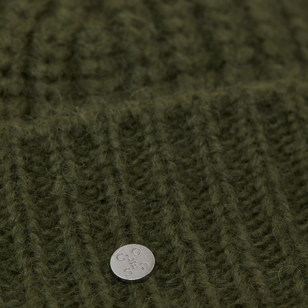 Alpaca Mix Hat in Industrial Green