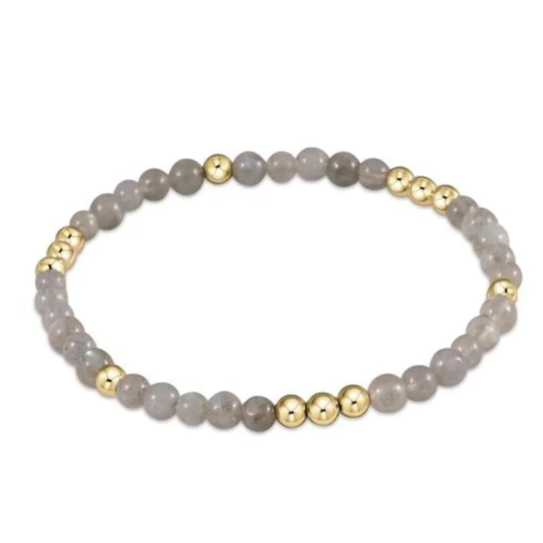 Worthy Pattern 3mm Bead Bracelet in Labradorite