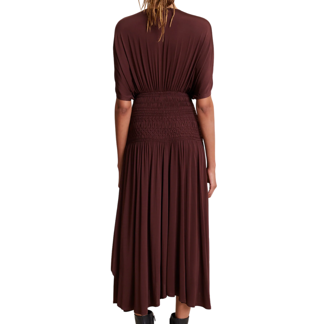 Demi Jersey Midi Dress in Bitter Chocolate