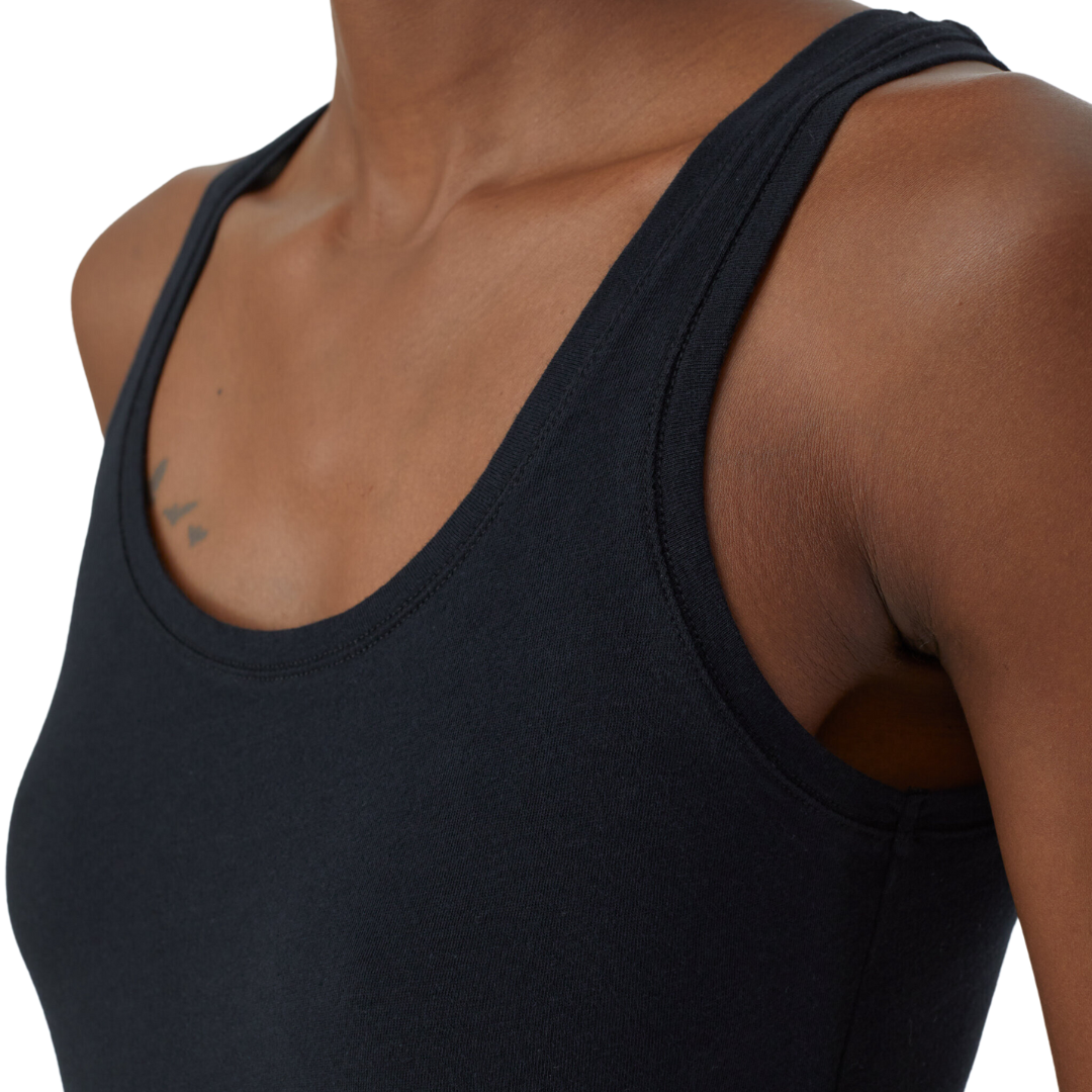 Pure Cotton Tank in Black