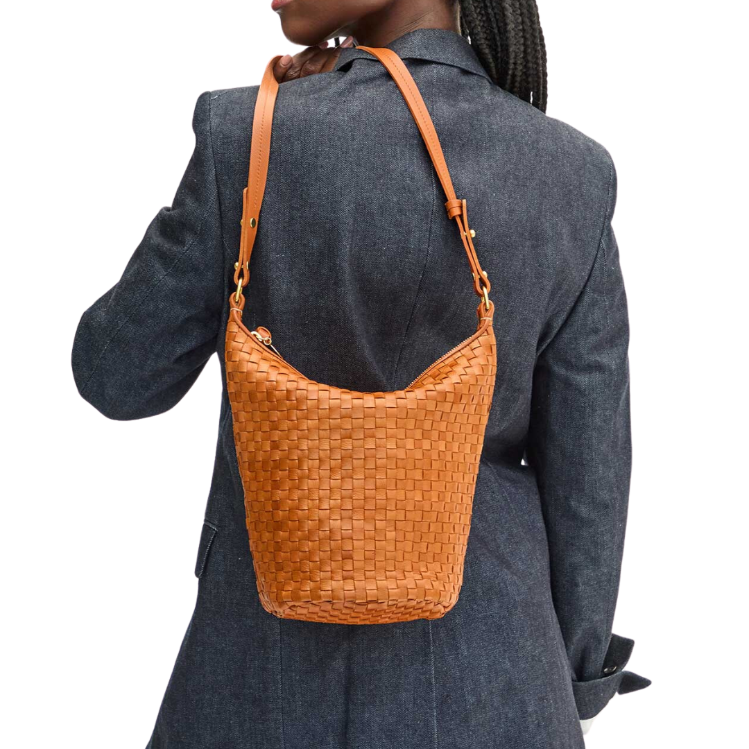 Petite Jeanne in Natural Woven Checker