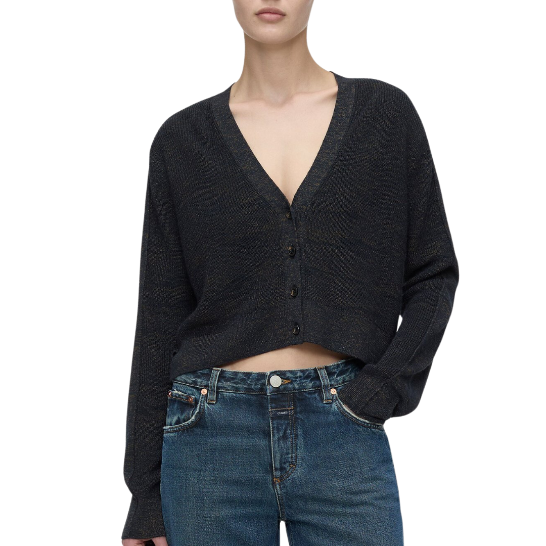 Short Cardigan in Smokey Blue