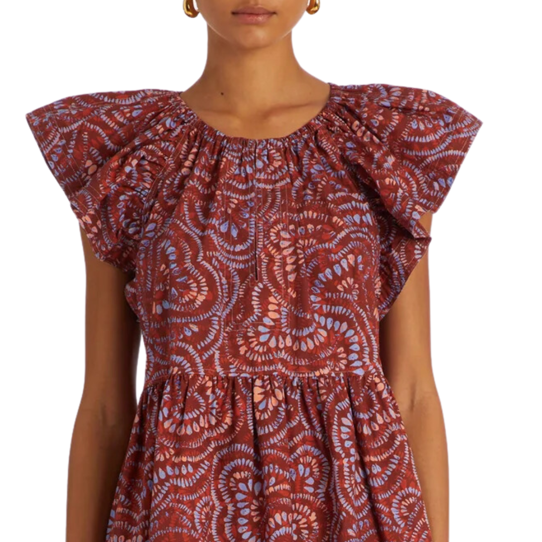 Kara Dress in Cranberry Burst