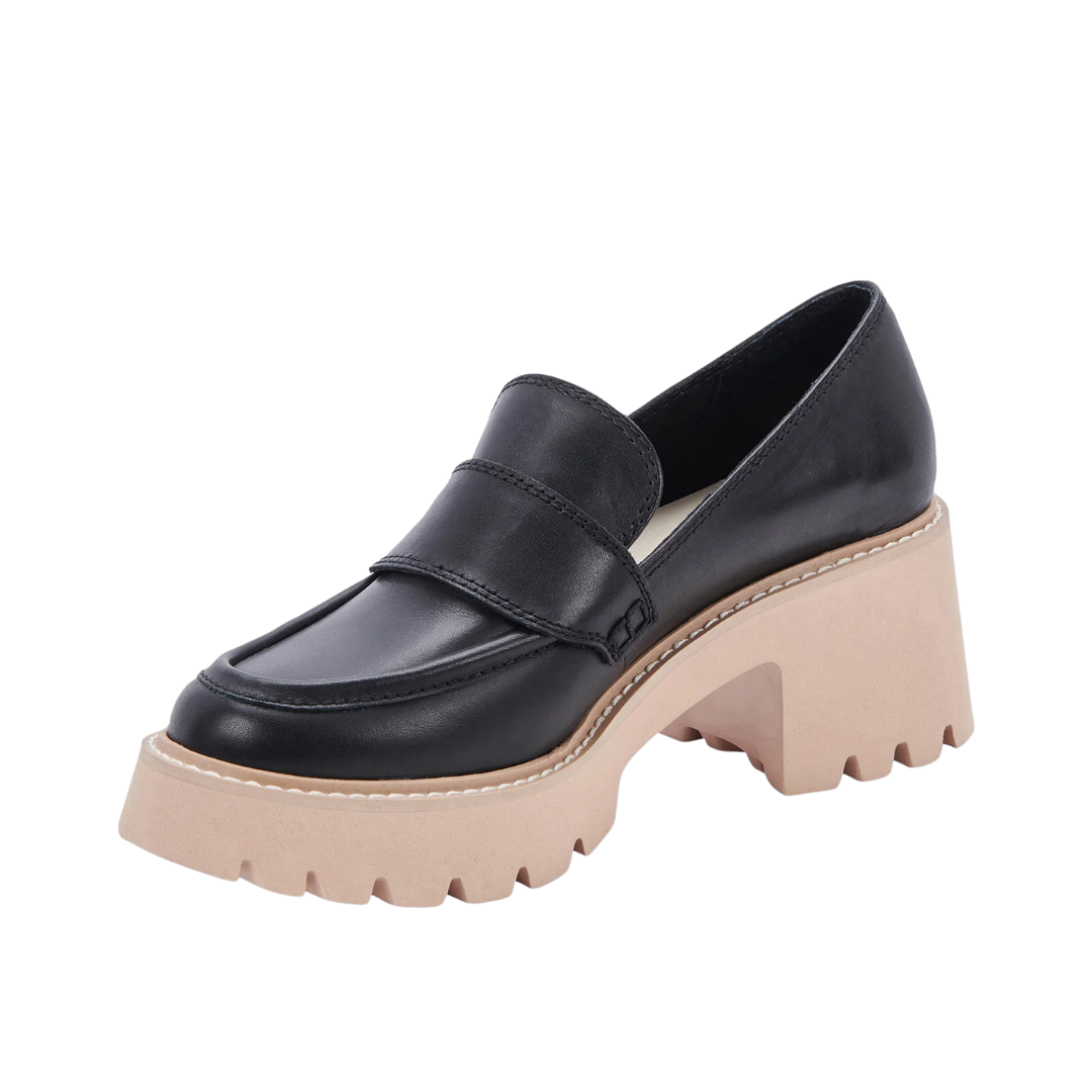 Halona Loafers in Black Leather