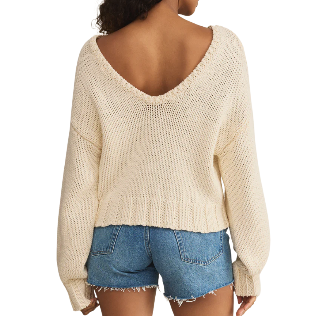 Vida Reversible Sweater in Sea Salt