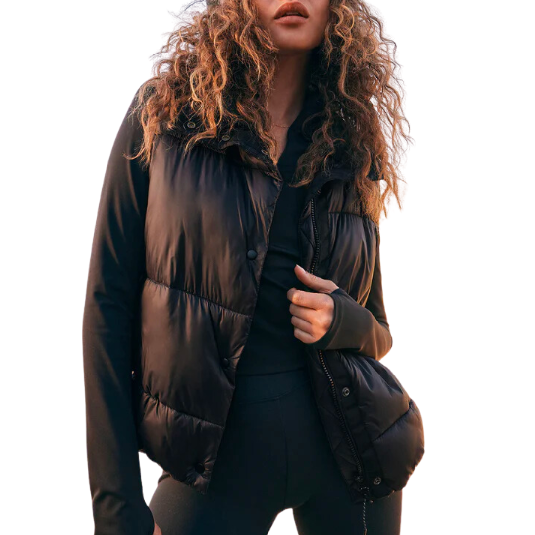 Just Right Puffer Vest in Black