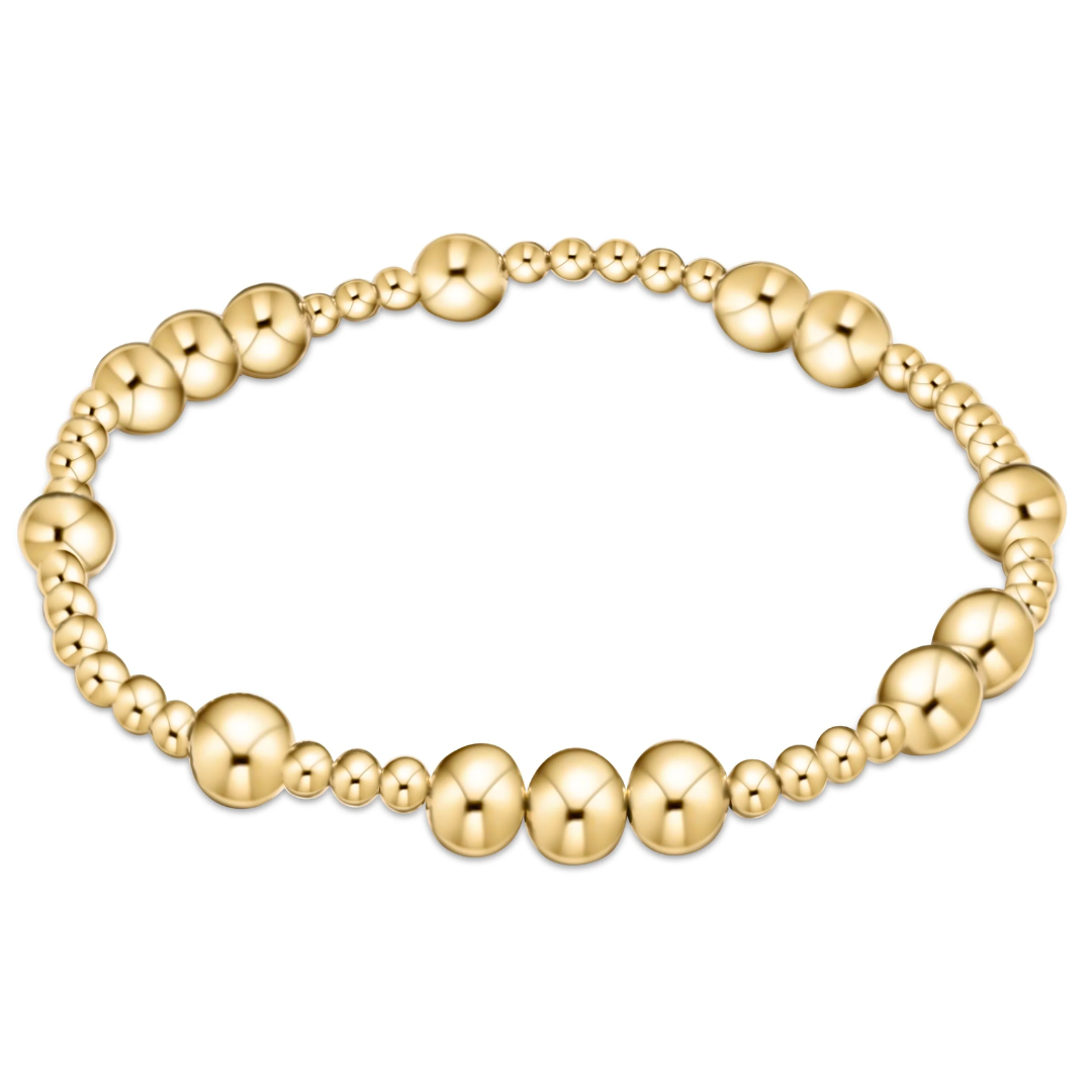 Hope Unwritten 6mm Bead Bracelet in Gold