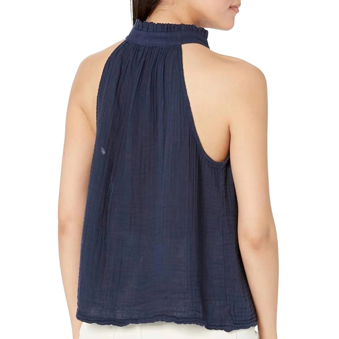Viola Split Neck Tank in Admiral