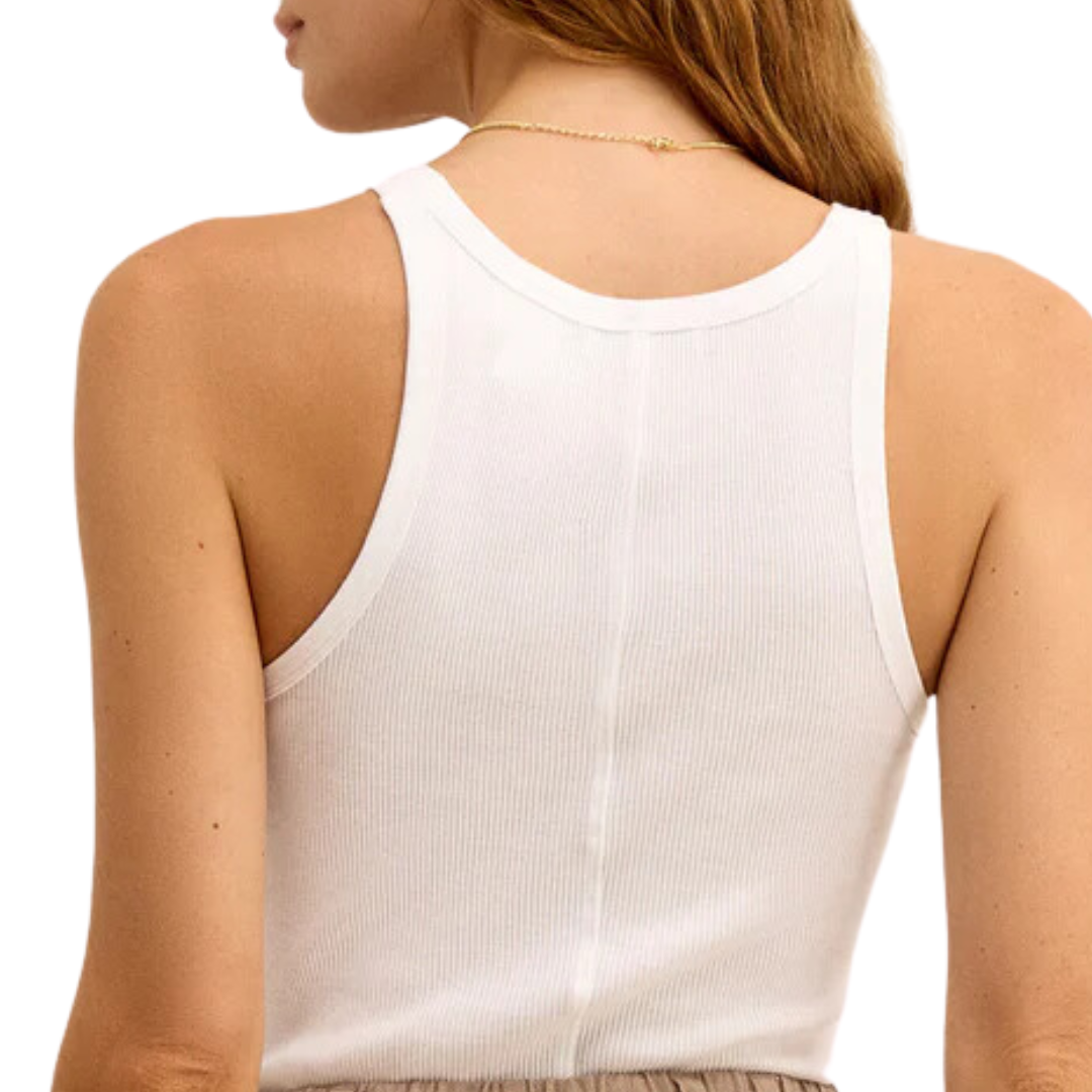 Torren Rib Tank in White