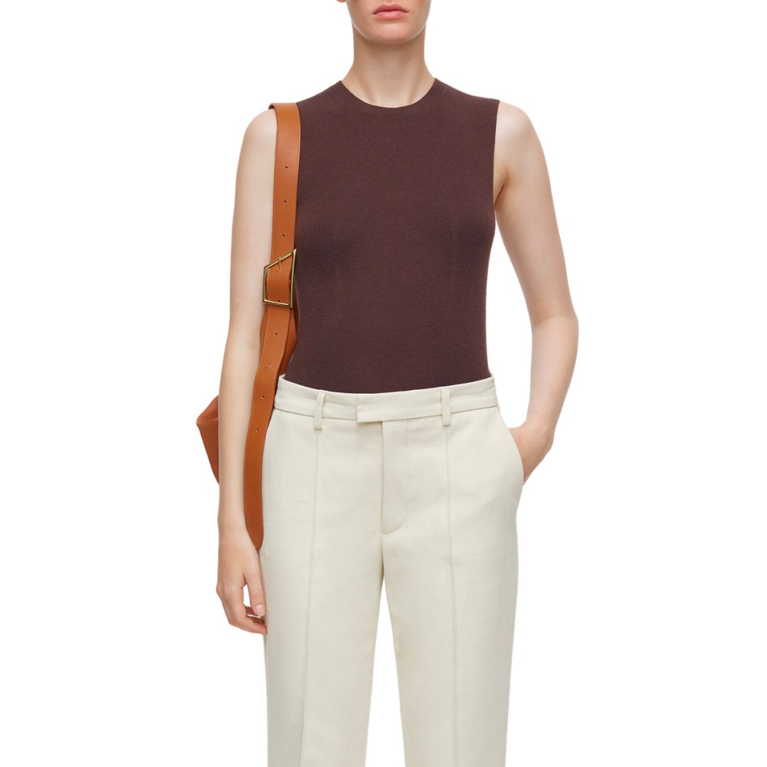 Closed Crew Vest Chilly Chocolate