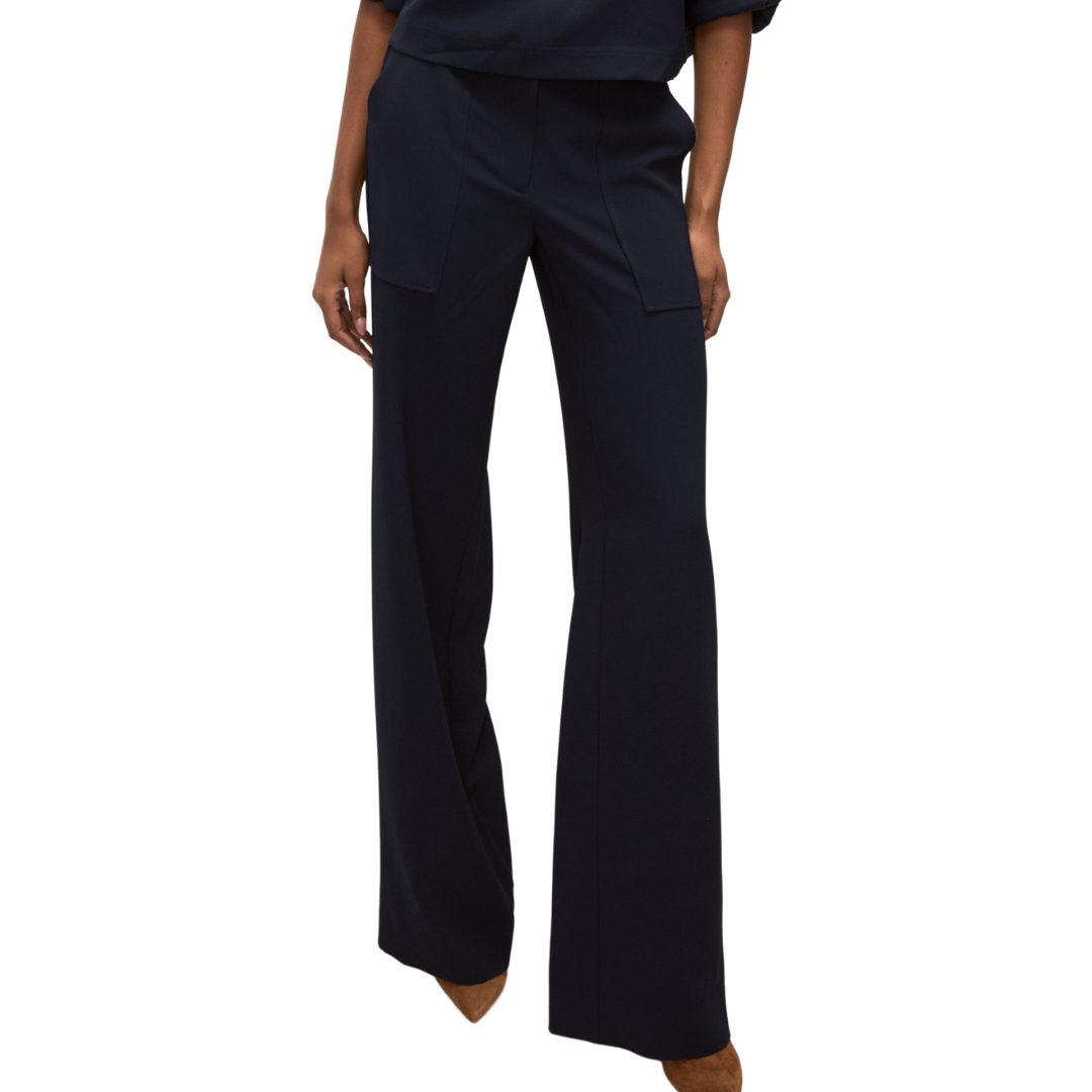 Cole Wide-Leg Pant in Navy