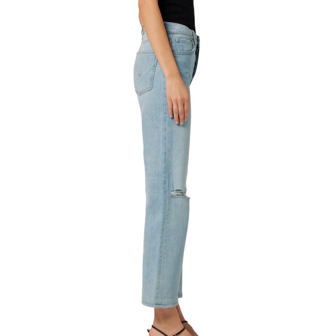 Rosie High-Rise Wide Leg Ankle Jean in Memory