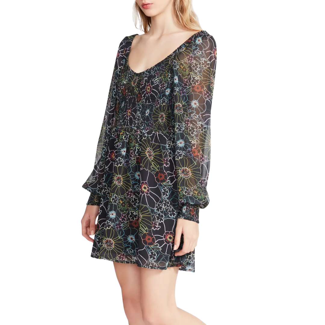 Color Me Lucky Dress in Black Multi