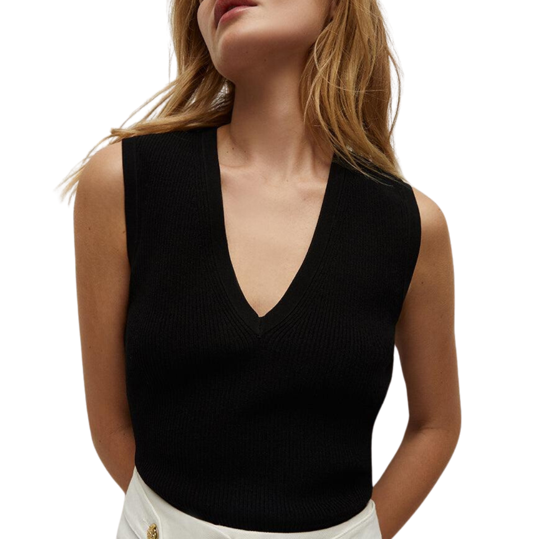 Sid Sleeveless Pullover in Black