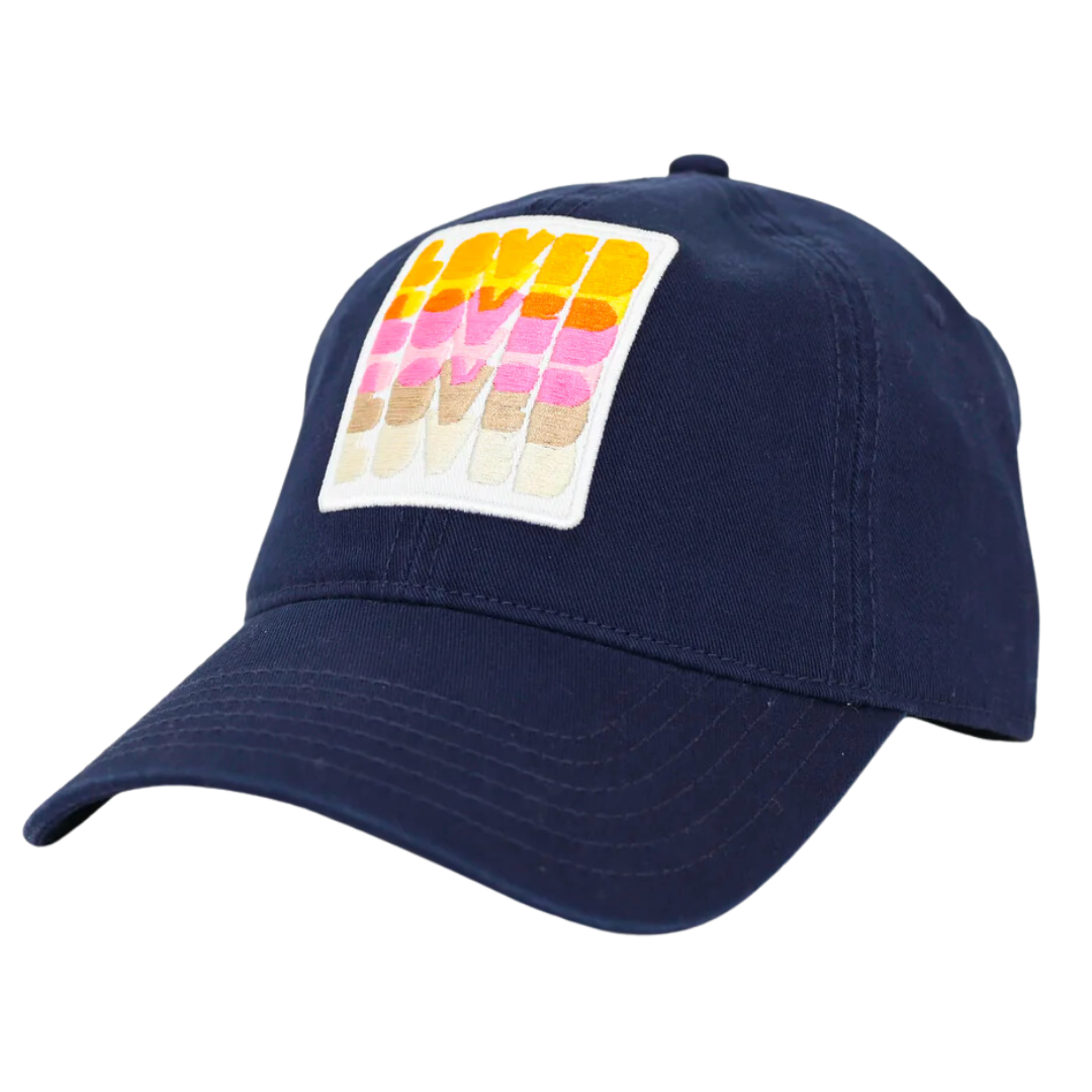 Kerri Rosenthal Hat Kerri Rosenthal Heart Patch Baseball Hat - Indigo/White – CAMI main image 2