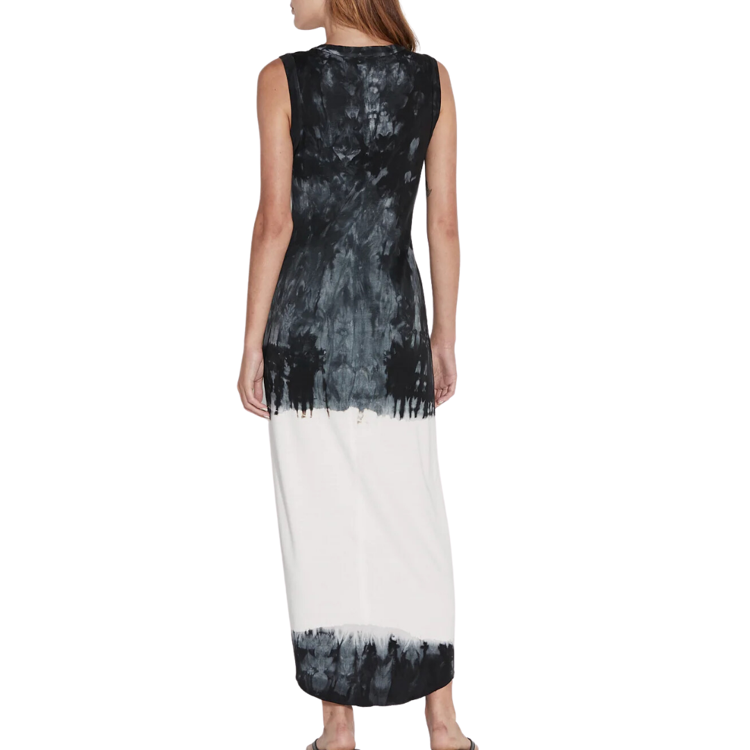 Column Dress in Black White