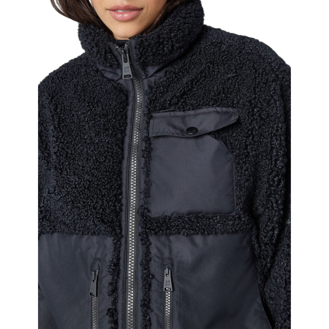 Noelle Shearling Jacket in Black