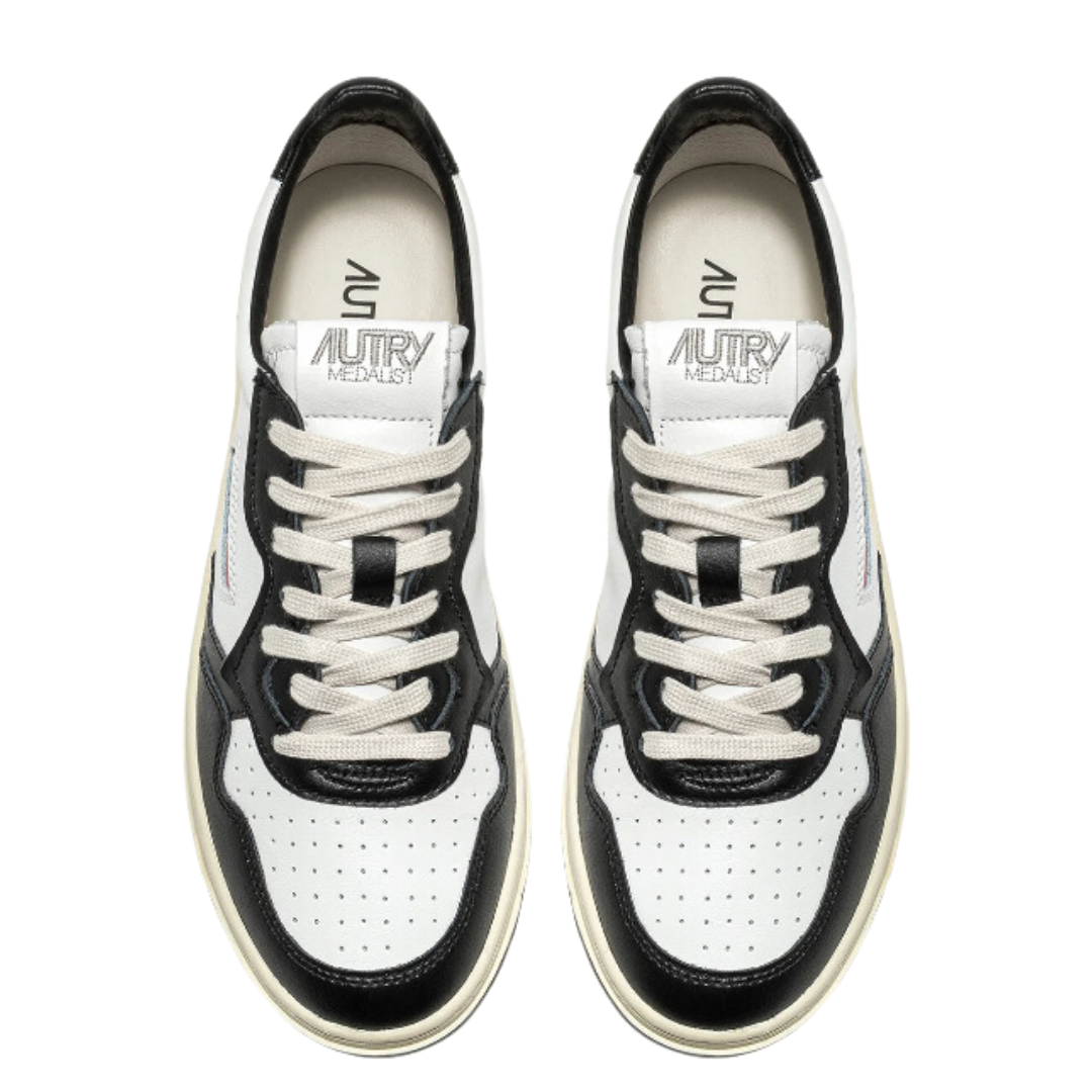 Medalist Low Sneakers in White and Black