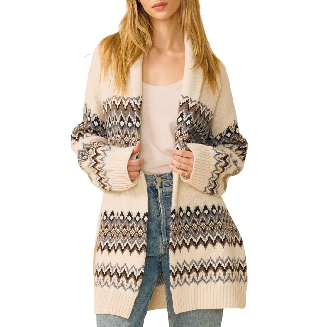 Kaden Cardigan in Cream Combo