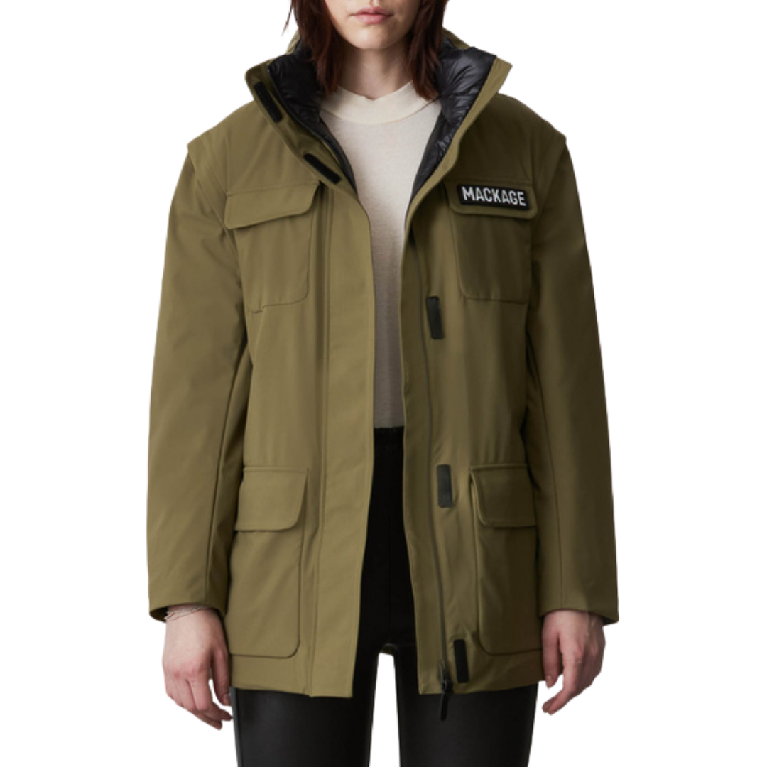 MACKAGE AGATA フィールドジャケット オリーブ AGATA Field Jacket in Olive