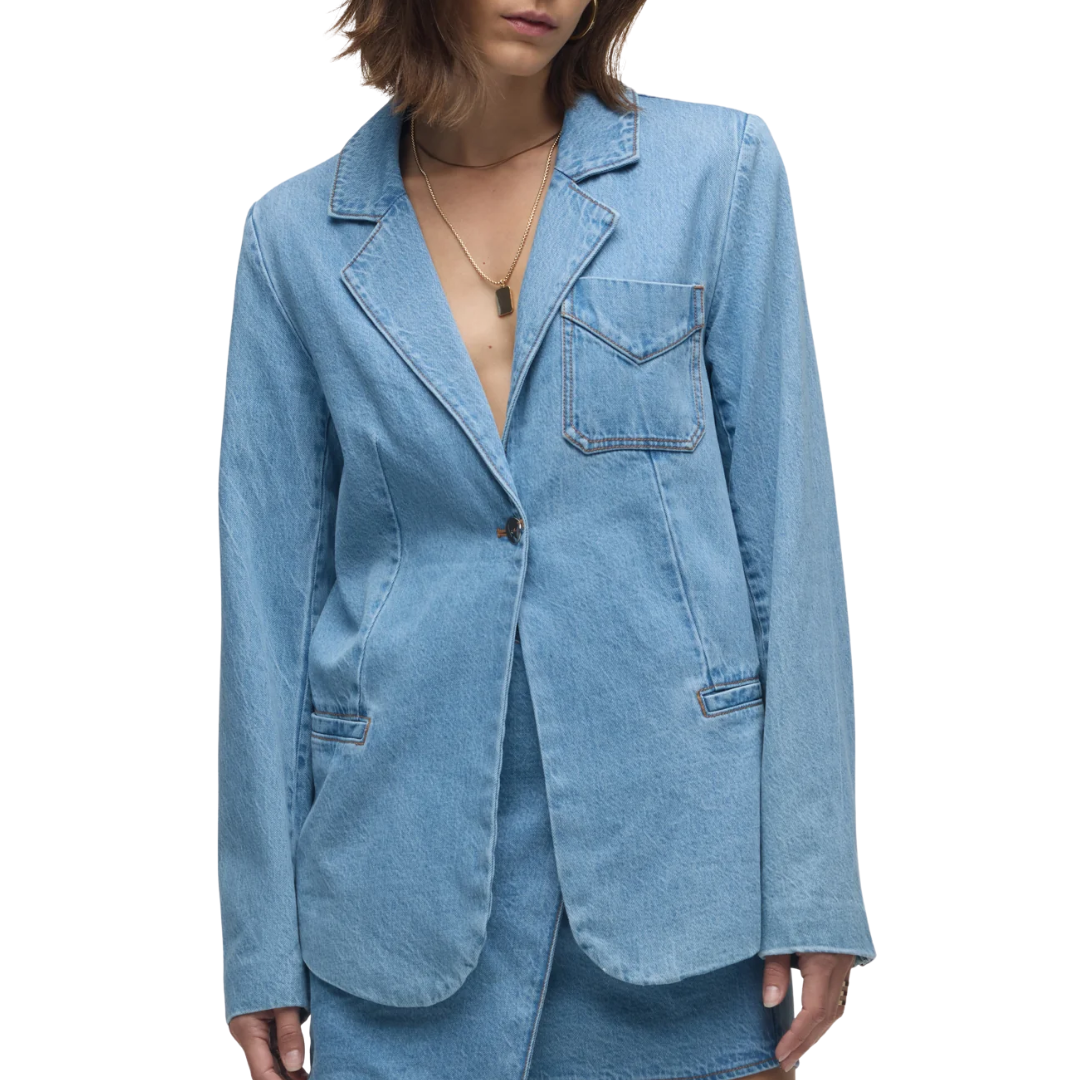 Stylized Boyfriend Blazer in Mountain