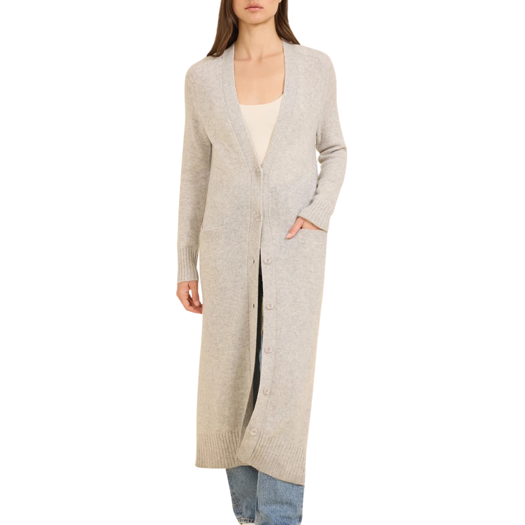 Morgan Cashmere Duster in Heather Grey