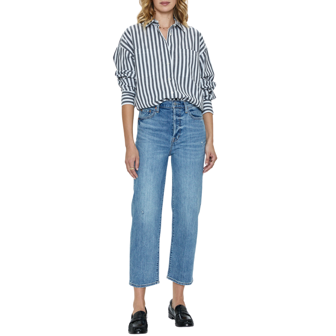 Cassie Super High Rise Straight Crop in Cambridge Vintage